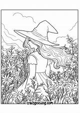 Witch Coloring Pages 30 Free PDF Printables  CraftyCiciJoy sketch template