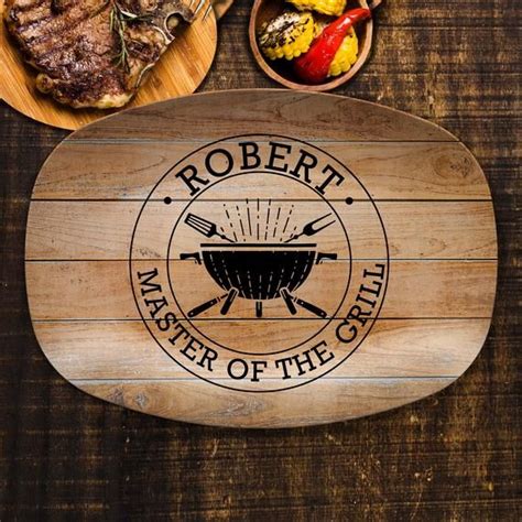 Personalized BBQ Grill Plate for Dad, BBQ Gifts, BBQ Grill, Gifts for ...