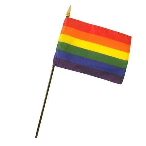 Flag - Rainbow 4" x 6" Poly