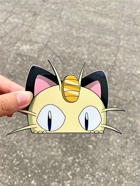 Meowth Peeker Sticker - Etsy Canada in 2023 | Stickers, Bumper stickers, Sticker paper