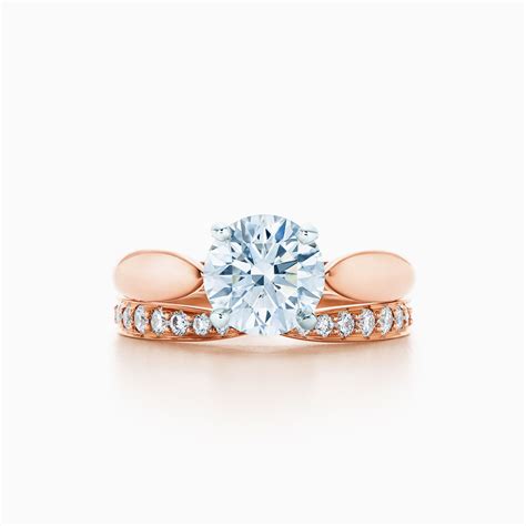 Tiffany Harmony™ engagement ring in 18k rose gold: a study in balance and grace. | Tiffany & Co.