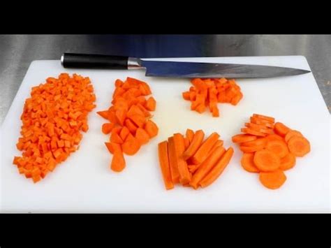 HOW TO CUT A CARROT (Knife Cuts) - YouTube