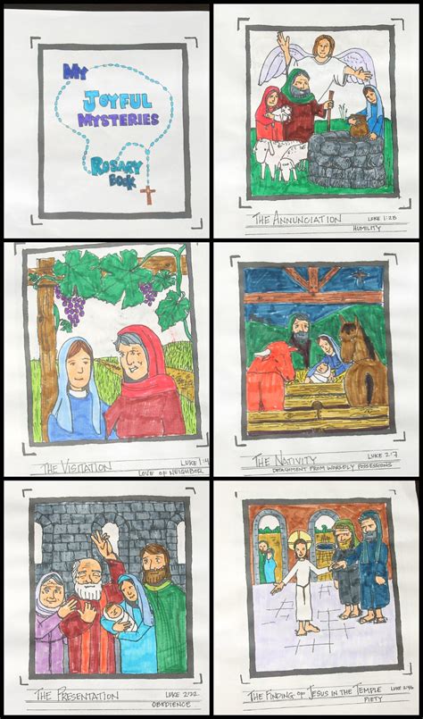 Joyful Mysteries of the Rosary: Free Coloring Book | Catholic Sprouts