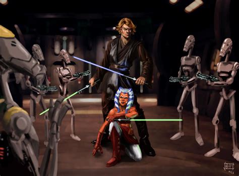 Anakin and Ahsoka by angryangler on DeviantArt