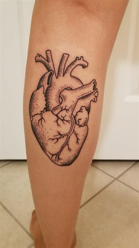 Anatomical heart tattoo by Kyle Gonzales at Old Gold Tattoo Shop in Bellingham, Washington : r ...