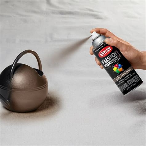 Krylon FUSION ALL-IN-ONE Satin Dark Copper Metallic Spray Paint and ...