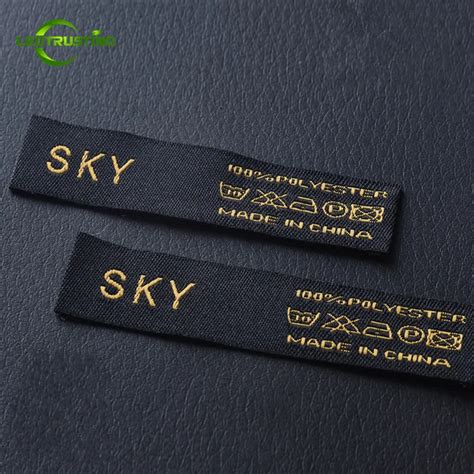 1000pcs Custom Logo Brand Woven Clothing Labels Customized Garment Shirt Jacket Baby Clothes ...