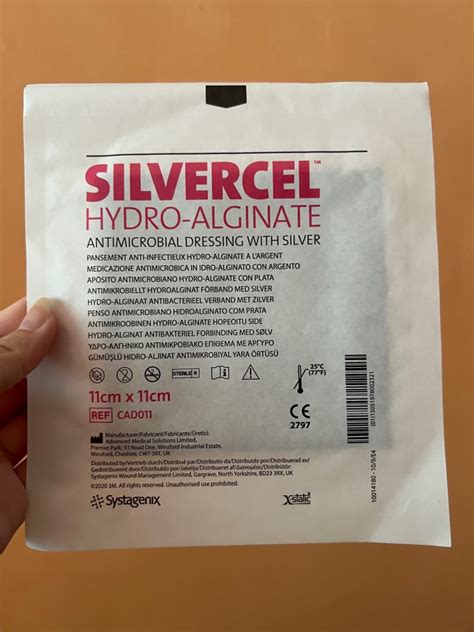 Silvercel Hydro-Alginate Antimicrobial Dressing, Health & Nutrition ...