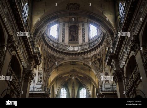 Inspiring architecture of the Saint Paul church in Paris Stock Photo ...