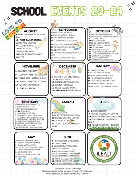 iLEAD Agua Dulce Events Calendar - iLEAD Agua Dulce