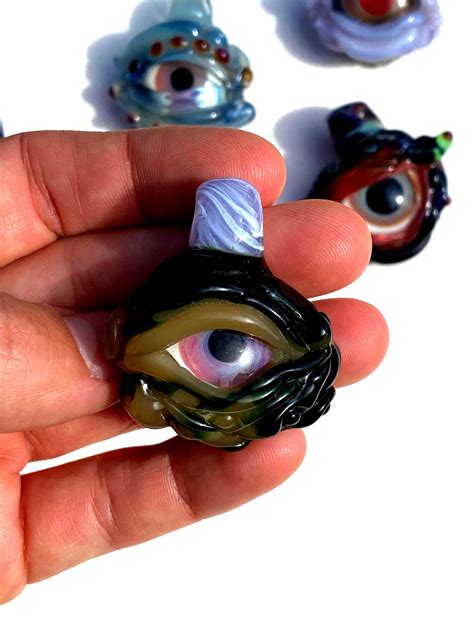 Glass eyeballs hand blown glass eye pendant | Etsy