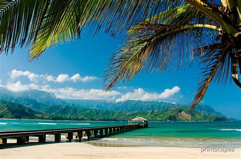 "Hanalei Bay Pier, Kauai" Photographic Prints by printscapes | Redbubble