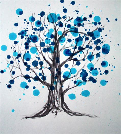 Blue Tree Painting by Alma Yamazaki - Fine Art America