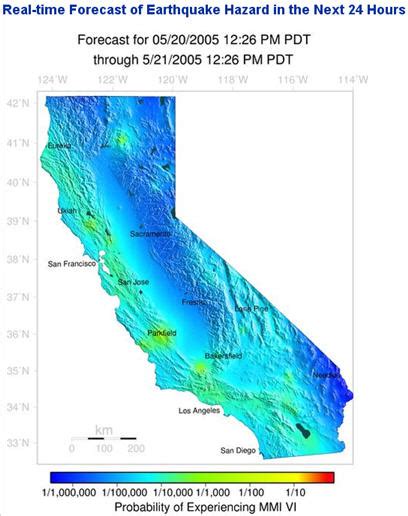 New Map of Daily Probability of Earthquake Shaking in California - GIS user technology news