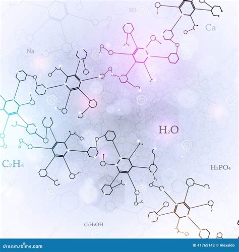 Chemical Abstract White Background Stock Illustration - Image: 41765142