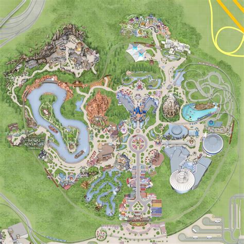 DL-C Disneyland Park Deluxe Map map and Lands - Etsy