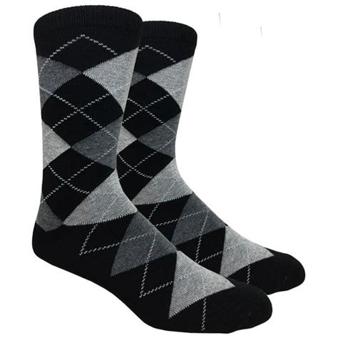 Fine Fit - Men's Argyle Dress Socks Premium Fabric Diamond Pattern ...