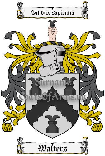 Walters (English) Coat of Arms (Family Crest) Image Download