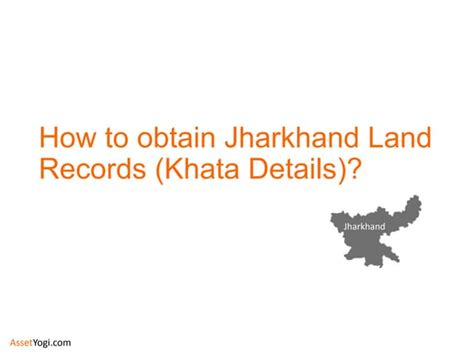 Jharkhand Land Record & Mutation | PPT