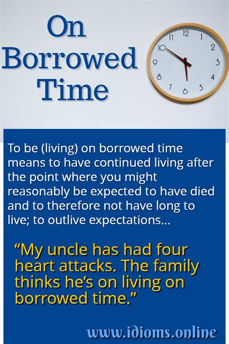 On Borrowed Time | Idioms Online