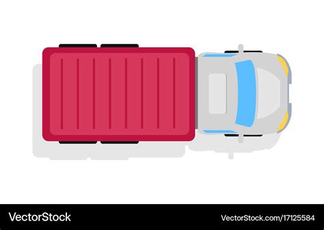 Truck top view flat style icon Royalty Free Vector Image