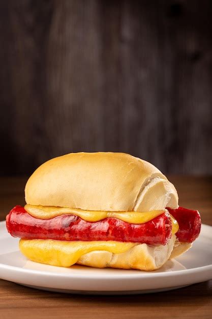 Premium Photo | Sausage sandwich with melted cheese