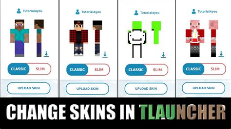 How to Register and Change Skins in TLauncher Minecraft | Latest 2023 ...