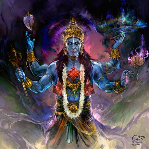 VISHNU by cristian huerta : r/ImaginaryMythology