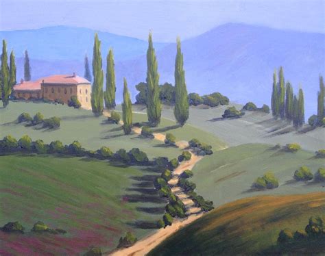 Tuscan Landscape Painting at PaintingValley.com | Explore collection of ...