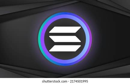 Solana Cryptocurrency Logo Electronic Money Background Stock Vector ...