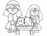 Simple nativity Scene colouring Page  Nativity coloring Pages sketch template