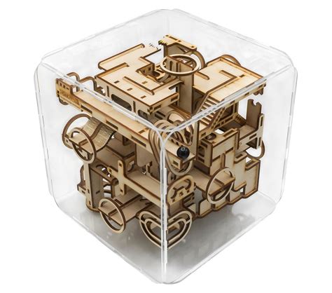 This Marble Labyrinth Kit Packs 150 Obstacles in an 8" Cube