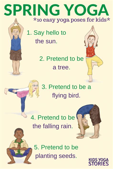 Yoga for Spring (Printable Poster) | Kids Yoga Stories - Yoga Books, Yoga Cards, and Yoga Poses ...