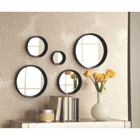 Threshold™ 5 Piece Round Mirror - Black | Small round mirrors, Decor, Home decor accessories