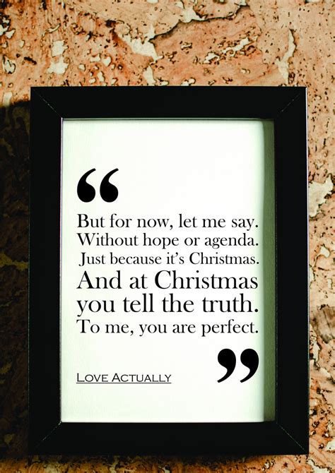 Love Actually Christmas Movie Quote Print. FREE DELIVERY. - Etsy