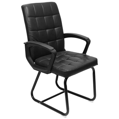 1 Pack PU Leather Office Guest Chairs, Reception Chairs with Padded Arm ...