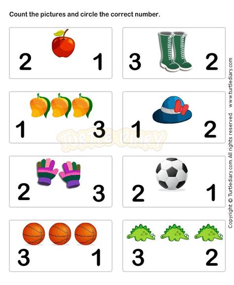 Learn Numbers Worksheet3 - math Worksheets - preschool Worksheets | Preschool math worksheets ...