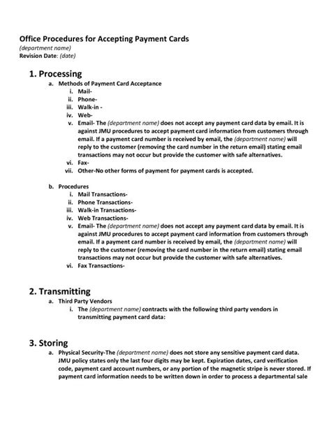 Office Procedures Manual Template - FREE DOWNLOAD | Standard operating ...