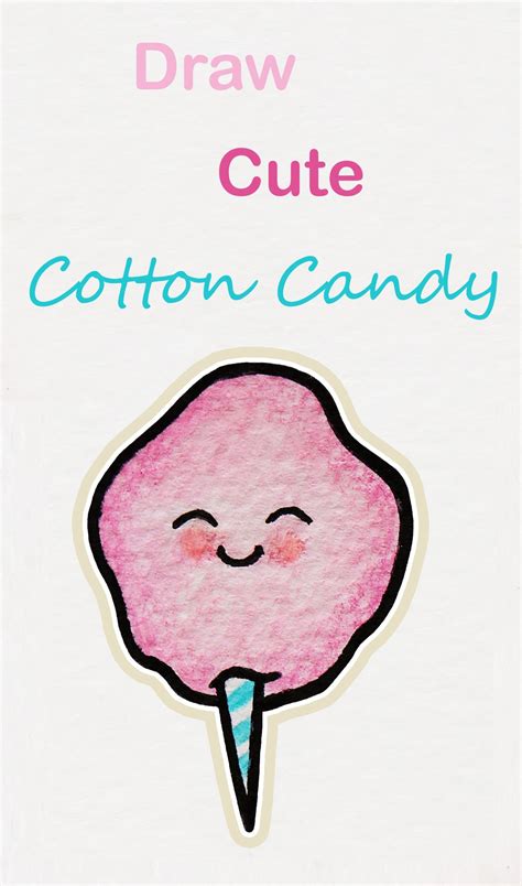 Learn how to draw so cute Cotton Candy, easy step by step kawaii ...