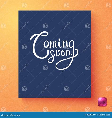 Vector Image of Coming Soon Announcement Card Template Stock Vector - Illustration of ...