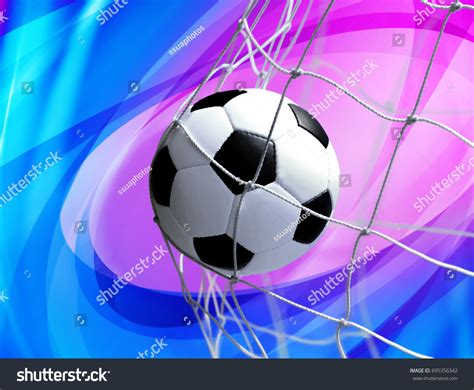 Soccer Ball Goal Net On Abstract Stock Illustration 695356342 ...