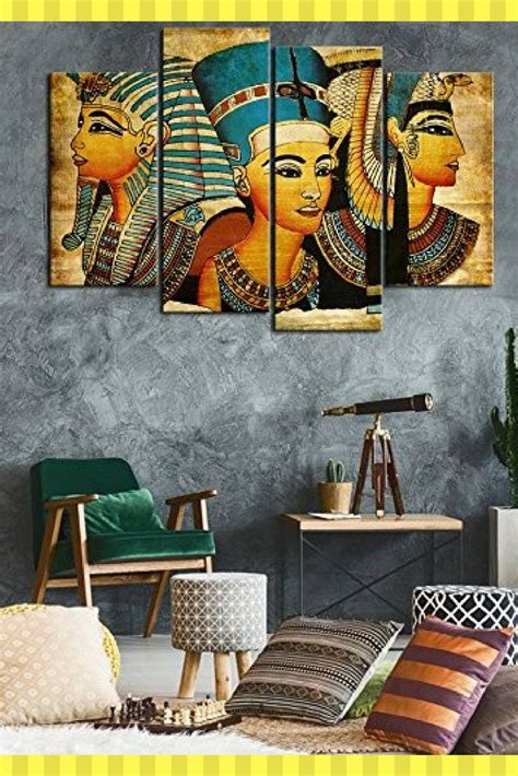 Mysterious, Creative and Powerful Egyptian Wall Decor | Egyptian home decor, Egyptian furniture ...