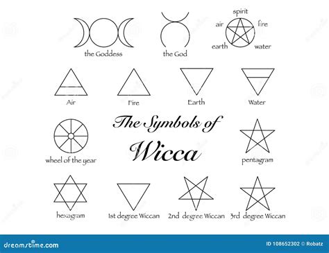 Set of Witches Runes, Wiccan Divination Symbols. Ancient Occult Symbols, Isolated on White ...