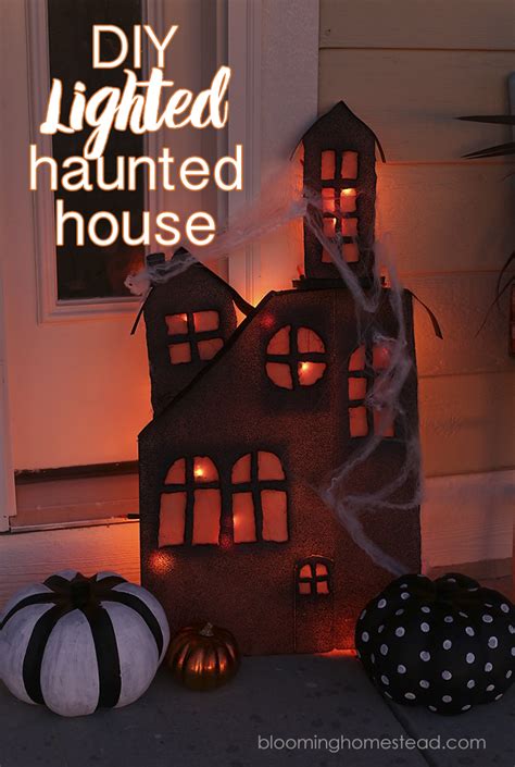 Lighted Haunted House - Blooming Homestead