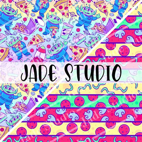 Pizza Planet Aliens Seamless File – Jade Studio by Charise