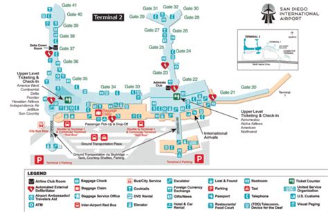 San Diego Airport Terminal 1 Map - Maping Resources