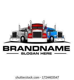 Semi Truck Company Logo Design