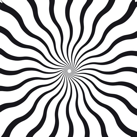 Black and White Abstract Psychedelic Art Background. Vector Illu ...