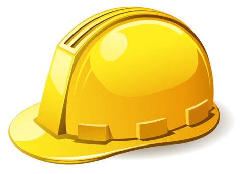 Yellow Hard Hat Clip Art, Vector Images & Illustrations - iStock