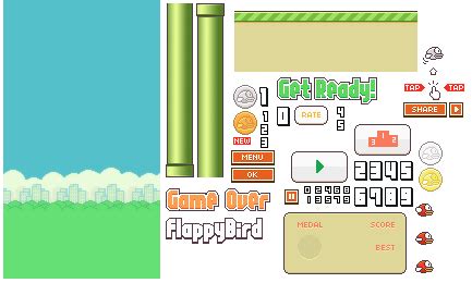 Flappy Bird Sprite Sheet